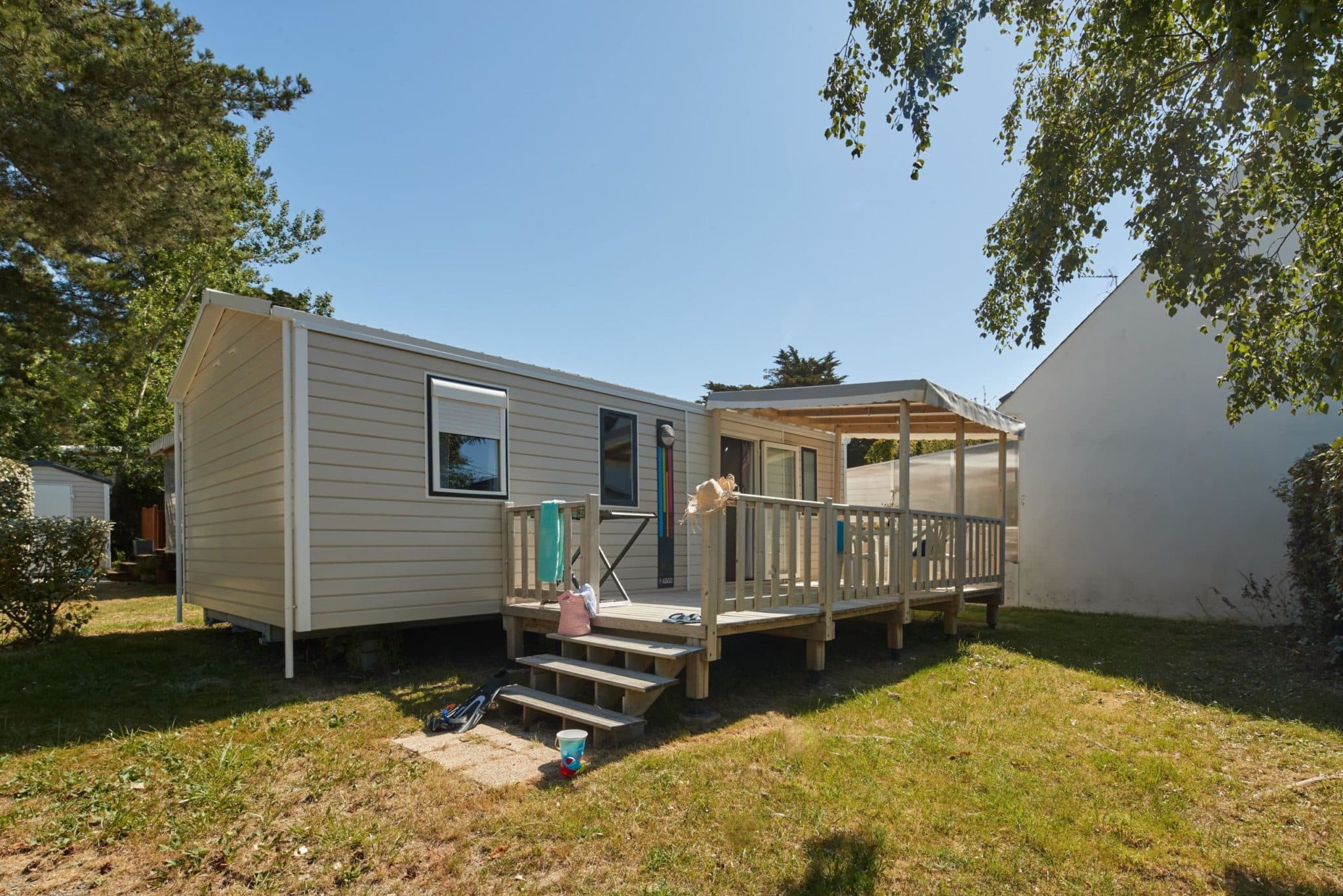 Location mobil-home 3 chambres pour 6 personnes au camping Au Soir d'Eté à Mesquer en Loire-Atlantique
