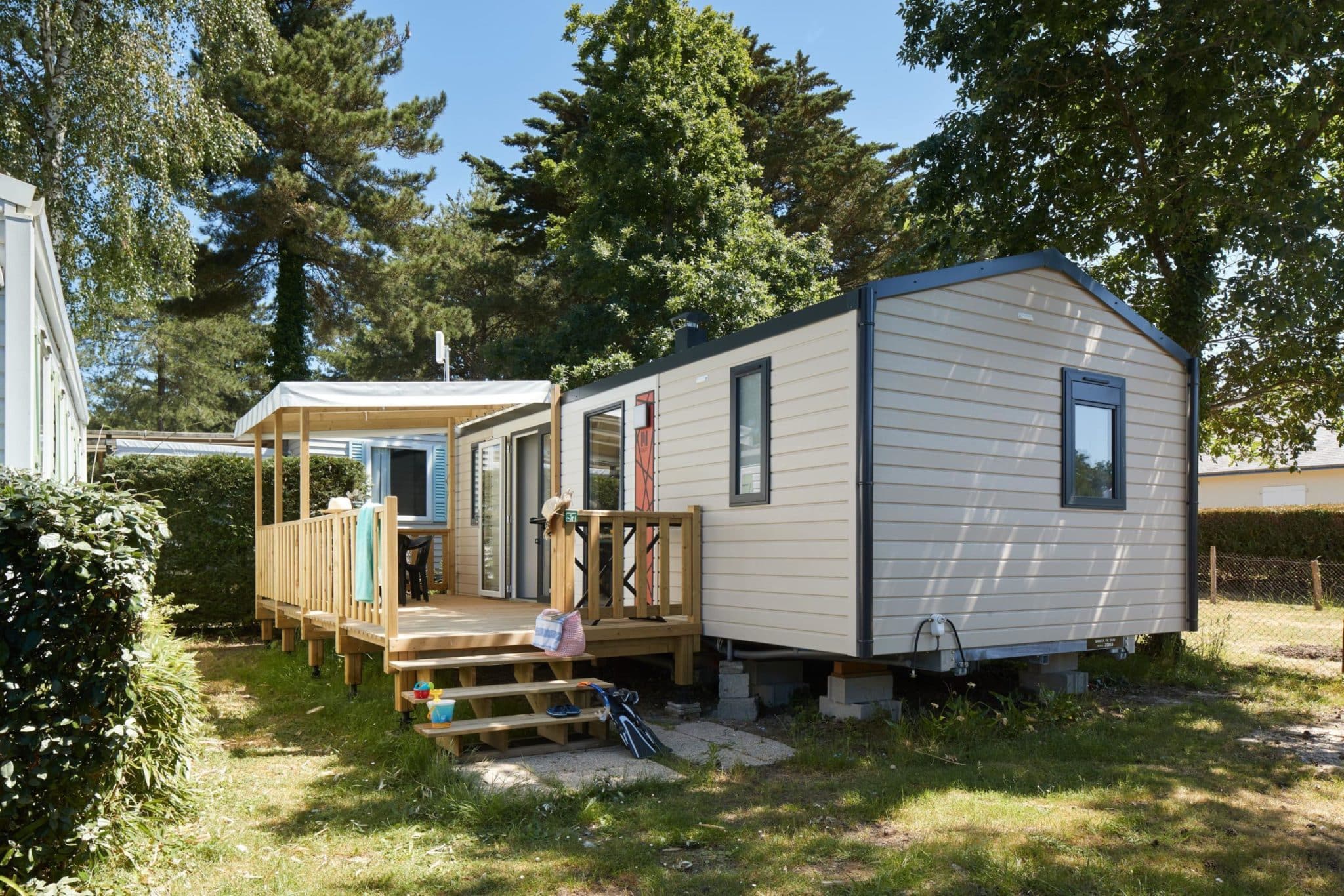 Location mobil-home 2 chambres pour 6 personnes au camping Au Soir d'Eté à Mesquer en Loire-Atlantique