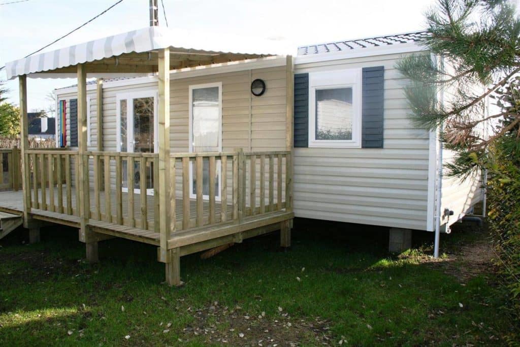 Vue extérieure du mobil-home Rideau 3 chambres à vendre à Mesquer-Quimiac