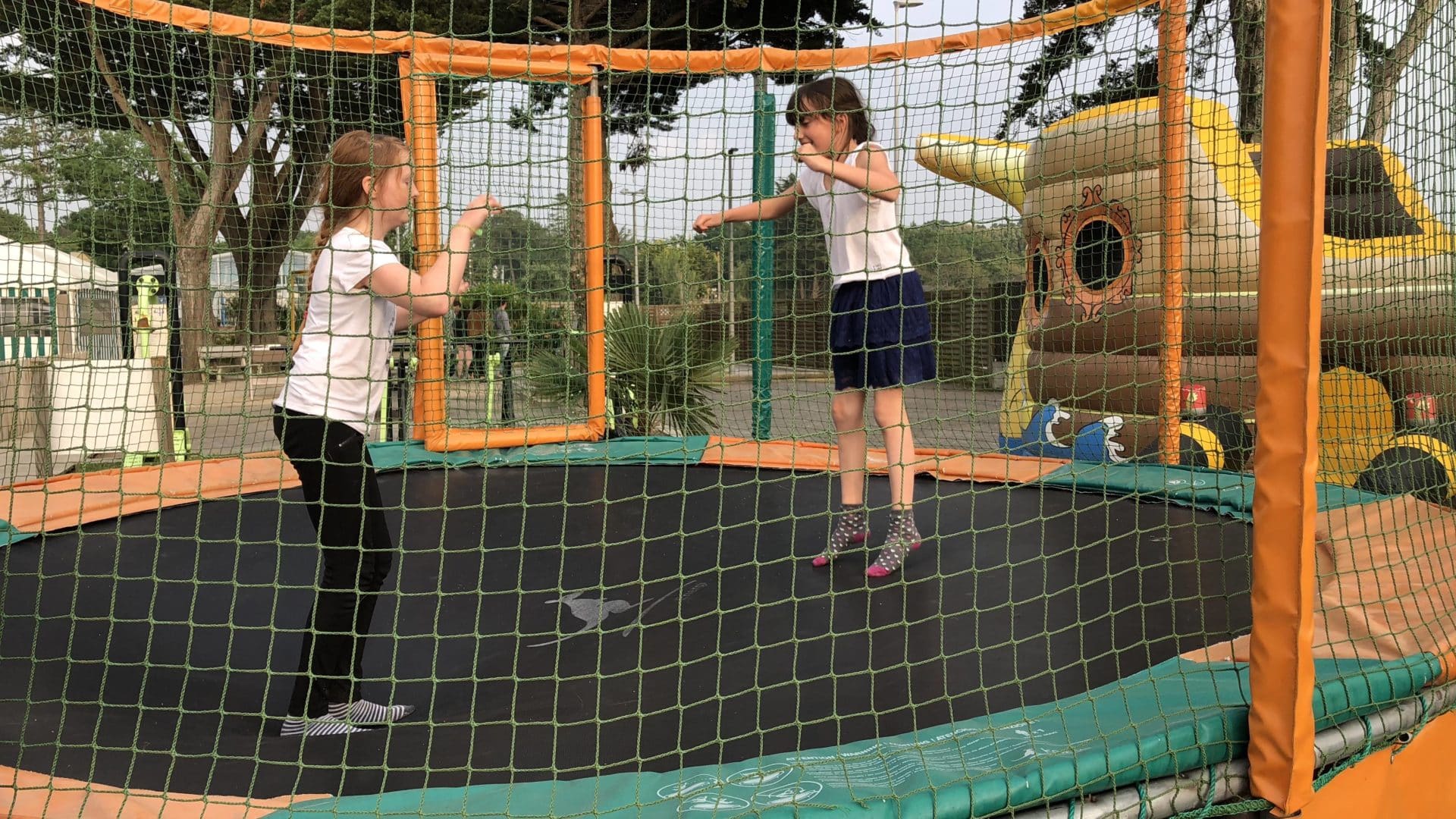 Trampoline du camping